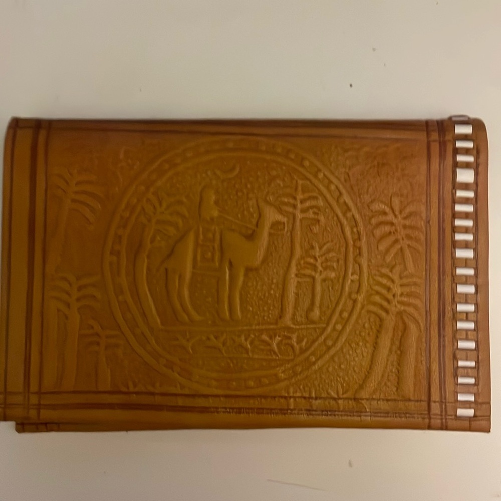 Ethnic Print - thin leather wallet